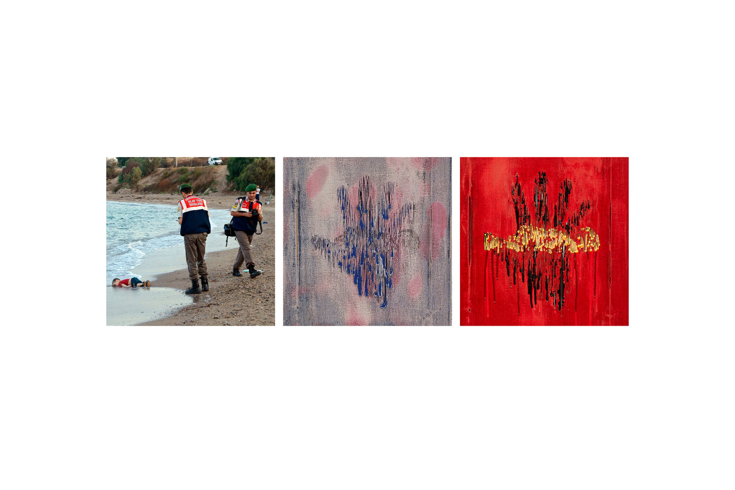 'Refugees Not Welcome' painting